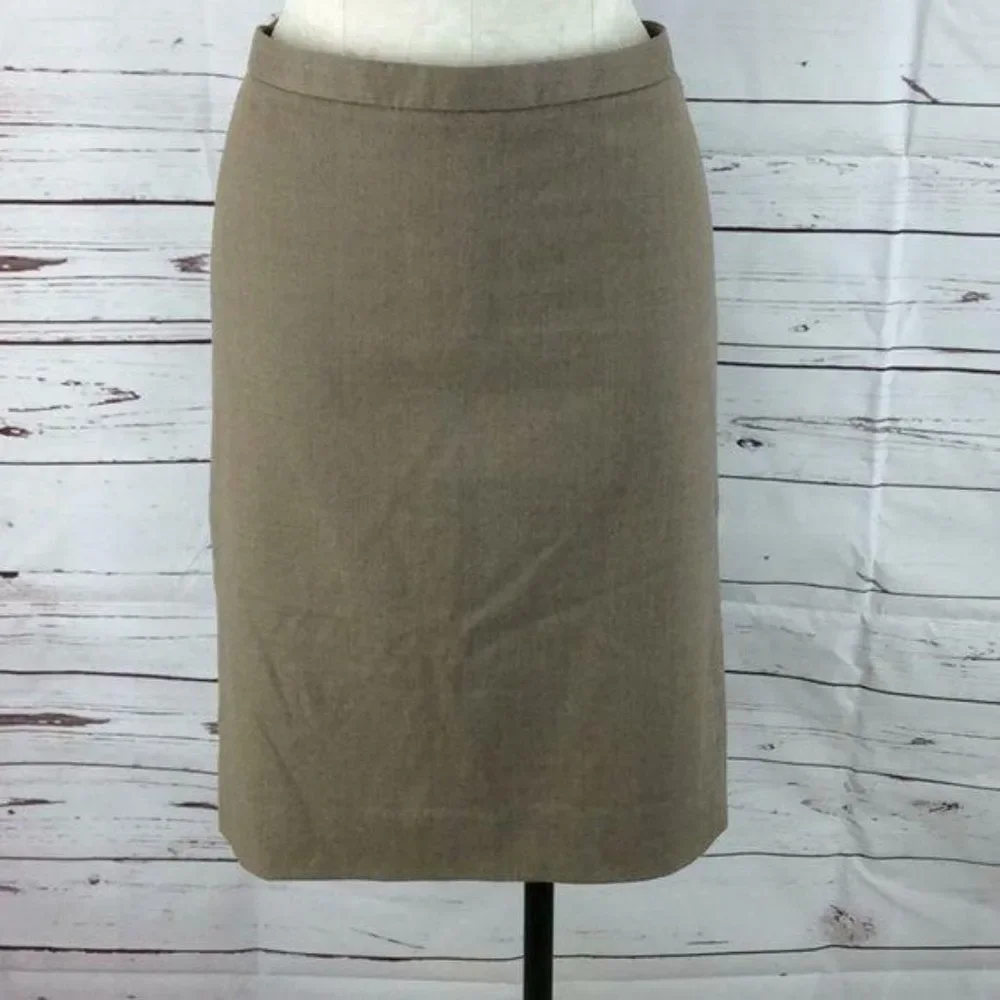 Gap virgin Wool A-Line‎ Size 12 brown tan skirt